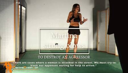 Martina strong blows to destroy an aggressor