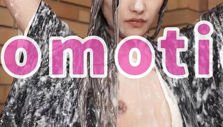 Shrimp warp, kimono, large amount of white lotion