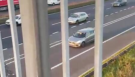 Boyfriend fucks girlfriend on uk motorway bridge