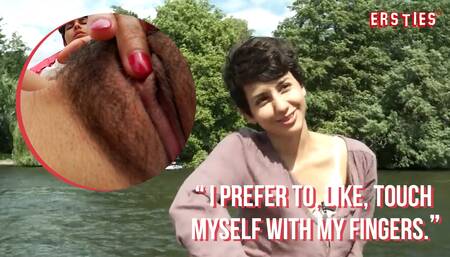 Ersties - Adorable Anais Plays With Her Hairy Pussy in the Middle of a Lake