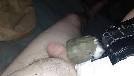 Beating my meat.