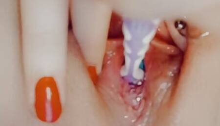 SklavinS Peehole and anal training for her master!