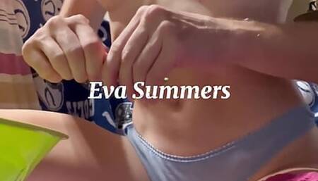 Perfect Natural Petite Dirty Blonde Striptease Titty-drop Greenbean Snapping - Belly Fetish Tease