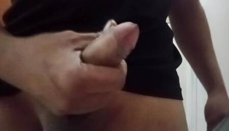 Massaging the cock