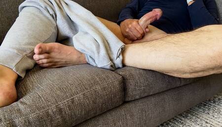 Masturbating in the Living Room on My Couch