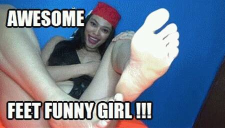 FOOT FETISH 240916KVIOB3 SARAI FUNNY GIRL SEVERAL POSITIONS SHOWING HER SEXY FEET + FREE SURPRISE SHOW (LOWDEF SD MP4 VERSION)