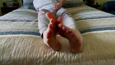 Intimate Feet Show and a Little Dick Play