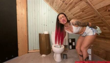 Cleaning toilet & unexpected BIG BROWNNIES