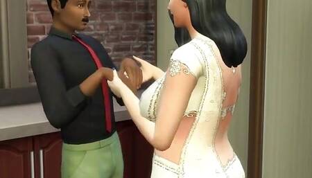 Hindi Version - Newly Married Pooja's Desperate Indian Mother Looking for a Job - Wickedwhims