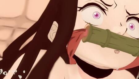 Nezuko getting fucked in the ass at demon slayer hotspring