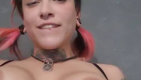 Seducing My Neighbor on the Fire Escape, Sex and He Cum in Mouth