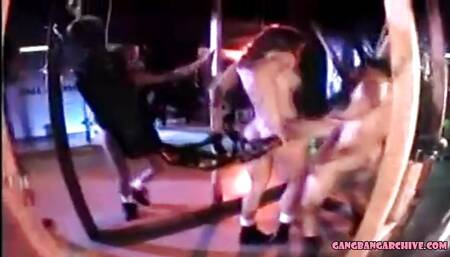 Gangbang Archive - Slut taking on 5 guys