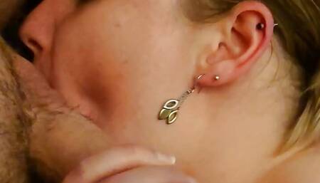 Lily in lingerie and well makeup sucks me and lies down for a good fuck to finish in anal