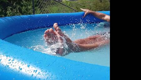 Showing off in the pool