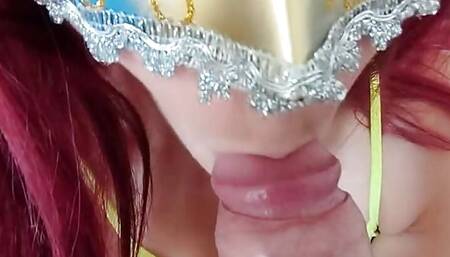 Young student sucks and swallows everything discreetly