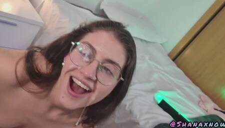 CLIMAX STEPDADDY CUM ON MY FACE & GLASSES