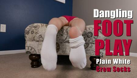 Dangling Foot Play in Plain White Crew Socks - Kylie Jacobsx - MP4 1080p HD
