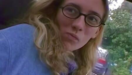 Ass fucking a real nerdy amateur