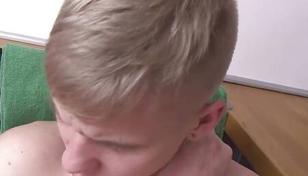 Blonde Hottie Matthew M Strokes His Big Dick While Sexting!