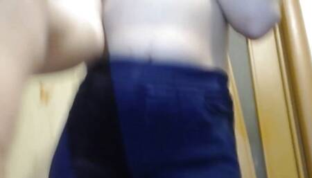 Young student teases you with  body