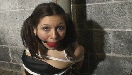 MP4 Format Tied up chained and big ball gag MP4 Format