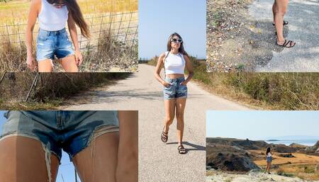 Talia Wetting Her Jeans and Panties on a Afternoon Walk