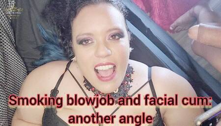 Smoking blowjob and facial cum: another angle - SGL066