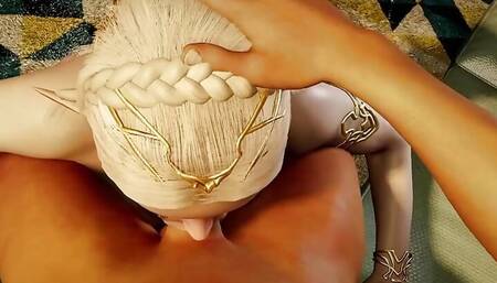 Hot Elf with Thick Lips Is Sucking Dick