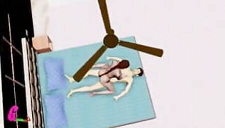 The  caught the desi Bhabhi fingering her pussy and then fucked her