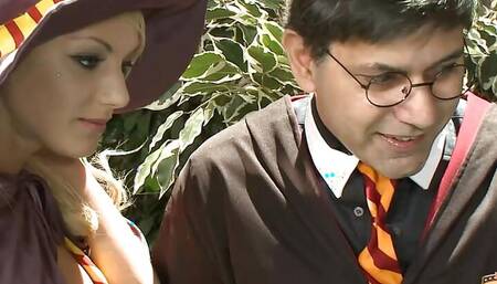 The Newly Minted Blonde Sorceress Joins the Phenomenal Orgy and Jumps on a Huge Cock