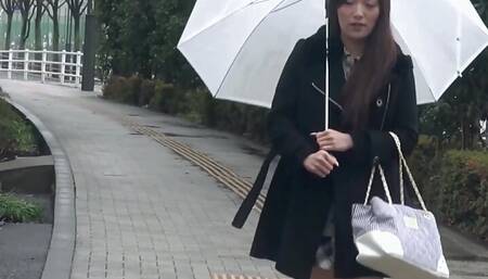 Another Stupid Rainy Day Got Much Better When She Sucked His Dick in the Toilet