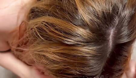 Specially Finished on His Girlfriend's Clean Hair