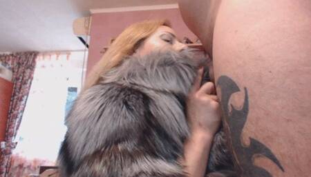 fur blowjob handjob cum on lining