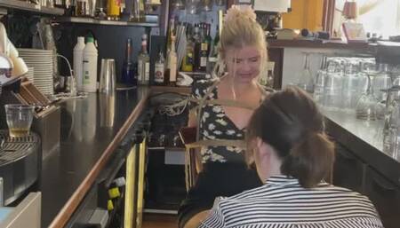 Bartender gets tied up