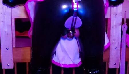 Sissy Maid Self Bondage Stocks