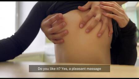 She Took off the Condom and Started Sucking on the First Date for a Massage and Salad