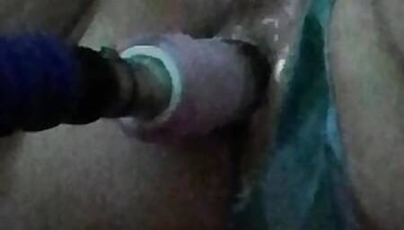 Fuck machine and her dildo part 1