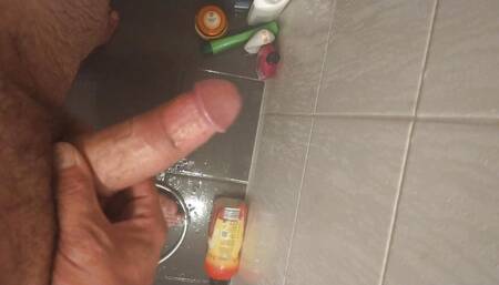 Jerking off in the shower