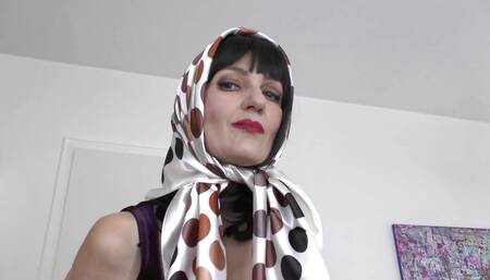 Satin Headscarf Fashion Show Clip