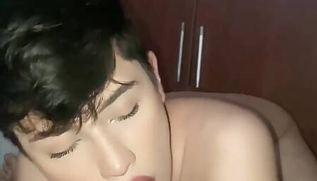 Beautiful Young Gay Boy Gets Fucked Bareback by His Straight Neighbor and Cums Inside His Beautiful Gay Ass