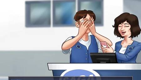 Summertime Saga V0.20 - Pt.223 - Asian Babe Gives Head at Her Workplace