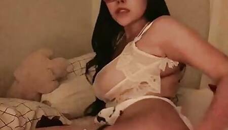 Beautiful girl boobs masturbating squirt