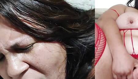Double Fuck to stepMOM Latina - Doggly SLim Stepson and fuck dildo big ass