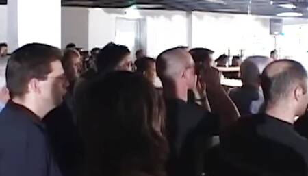 Audience Watches with Joy as the Three Sluts Receive DP During the Foursome on Stage