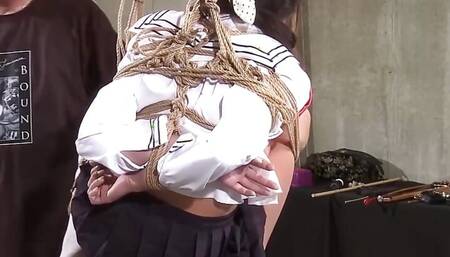 She is bounded and made to orgasm with hitachi