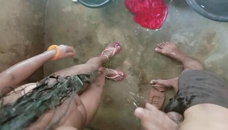 Young boy fucked naked bhabhi in bathroom Indian hard core desi sex video