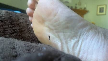 Playful Teenie Climbing all over Giantess Giant Soles 1080