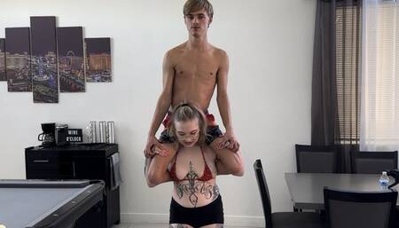 First Time Ever Kaiia Eve Lifts And Carries Tiny Frank