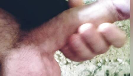 Showed his balls and cum powerfully in a dirty abandoned building