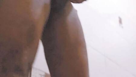 Free fun and enjoying precum before nude bath